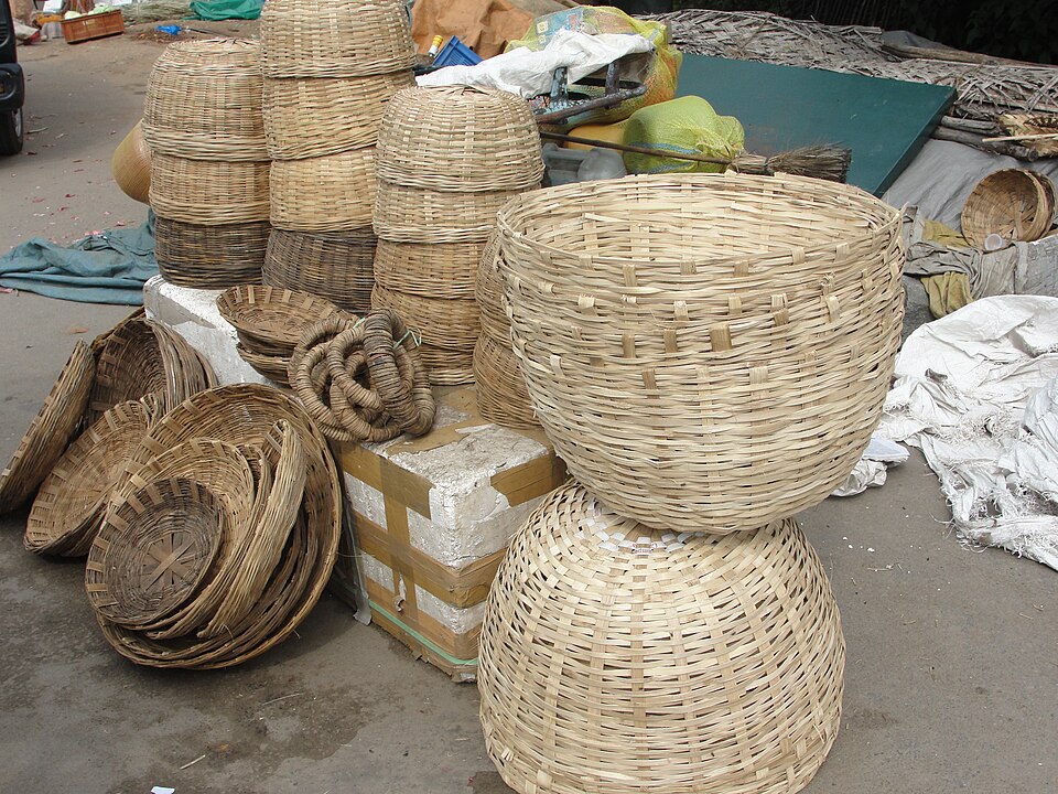 File:A bamboo basket stall.JPG